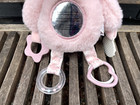 Dreamgro Pink Elephant Activity Buddy Lovey Plush Stroller Toy Rattle Teether
