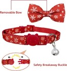 Pohshido Christmas Holiday Cat Collar With Bow Tie And Bell  Winter Pattern 3 