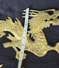 Vintage Pair Of Brass Wall Hanging Dragon Figures 24  Long  Exquisite Details
