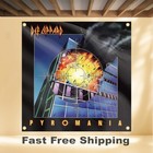 Def Leppard Pyromania 4 x4  Banner Album Cover Art Fabric Poster Flag Tapestry