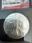 2017 Silver Eagle Ngc Ms70 First Day Of Issue Label Black Core 