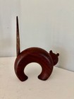 Vintage Danish Modern H   F Denmark Arched Cat Sculpture Figurine Mid Century