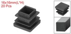 20pcs 5 8 x5 8  Plastic Tubing End Caps Square Hole Plug Insert Black