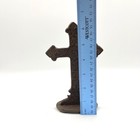 Rustic Cast Iron Cross Tabletop Decor Ornate Religious Accent
