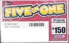 Pull Tab Ticket - Hard Card - Game- 6 Pack - Five On One - 200 Ct Ea