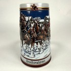 1989 Budweiser Beer Stein Anheuser Busch Clydesdales Hitch On A Winter s Evening