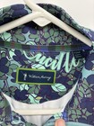 William Murray Golf Women s Xsmall Blue Floral Geometric 1 4 Zip Pullover Shirt
