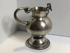 South American Silver Yerba Mate Tea Cup W  Bird Handle Antique