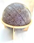 Vintage Replogle Metal Lunar Moon Globe - 6  Diameter With Stand