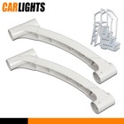 2pcs Short Handrail Pearl Grey Fit For Above Ground Biltmor Swimming Pool Step