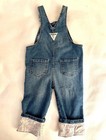 Oshkosh B   gosh Toddler Girls Denim And Floral Print Overalls - Vintage Size 2t