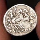 Minerva Denarius 100bc Ancient Roman Republic Silver Coin Rome Servilius Rullus