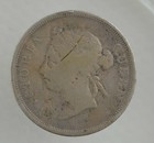 1896 Straits Settlements 50 Cent Silver Coin Circulated