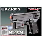 Ukarms M210af Airsoft Spring Pistol W  Laser   Flashlight 125 Fps - Black