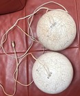 2 Vintage Steber Orblite Mcm Spotlight Lights Lamps White Gold