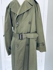 Vintage Military Raincoat Quarpel Army Green  Trench Coat Usa Sz Men   s Medium