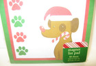 Holiday Magnetic Note Pads  Unlined  80 Sheets  Dog Paws
