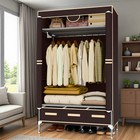 Portable Closet Wardrobe Clothes Rack Storage Organizer Shelf Stand W  3 Drawers