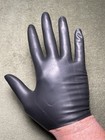 Short Black Latex Gloves Minimalist Fetish Goth Club Wear  2 Pair  Size 7 5-8