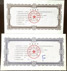 B8082  China Anhui Province Trust Company Bonds  2 Pcs  1992