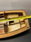 Vintage-style 16-inch Wooden Boat Model   Unfinished Handmade Rowboat Display
