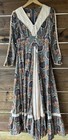 Vintage 1970s Rare Gunne Sax Tree Print Maxi Prairie Dress Festival Size 11