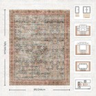 8x10 Area Rugs For Living Room - Washable Vintage Retro Large Rug  Soft Ultra Th