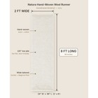 Safavieh Natura Wool Runner Rug 2x8 Ivory Hand-woven Scandinavian New