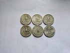 6 Randomly Picked Washington 90  Silver Quarters