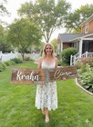 Personalized Family Name Sign - Art Deco Last Name Wood Wall Decor Plaque