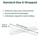 5000ct Purestalk 6mm Pla Standard Drinking Straws Compostable Made In Usa