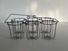 Vintage 6 Soda Bottle Wire Carrier Basket