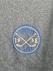 Vineyard Vines Performance Heather Gray Long-sleeve Tee With Blue Chest Emblem