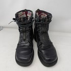 Cove Shoe Co Mens Firefighter Boots Black Leather Zip Up Vibram Union Made Usa