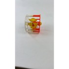 Vintage Rolling Teddy Bear  Baby Toddler Toy Yellow Red Plastic Nursery Decor