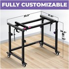 Rolling Piano Keyboard Stand For 49-88 Key Digital Piano  Synths  Dj Workstation