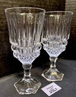2 Fostoria Wine Water Clear Glasses Heritage 6 1 8    Vintage