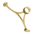 Polished Brass Combination Bar Foot Rail Bracket For 2in  Outside Diameter Tubi
