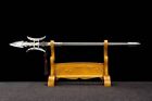 Chinese Kung Fu Spear Wushu Sword Dragon Halberd Stainless Steel Blade   Handle