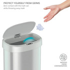 New Ninestars 13 Gallon Oval Stainless Steel Sensor Trash Can