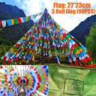 90 Tibetan Prayer Flag Buddhist Medium  Multi Color Prayer Flag  Large 11  Flags