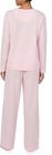 Nautica Womens Pajama Set Pink Large Long Sleeve Top   Pants French Terry Lounge