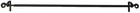 Extra Large Iron Scroll Curtain Rod - Adjustable 64 -110  Amish Handcrafted Usa