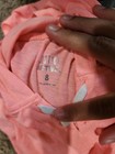 Justice Girls Size 8 Pink gray white Colorblock Pullover Hoodie Long Sleeve Logo