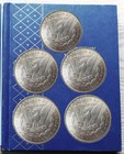 Lot Of 5 1878-1893 Cc  Morgan Silver Dollars Us Uncirculated Random Year Coins