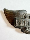Vintage Harley Davidson Motorcycle Wings Shield Biker Belt Buckle  Patina