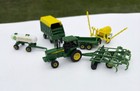 Vintage Ertl 1 64 John Deere Die-cast Tractor   Farm Equipment Set  6 Piece Lot