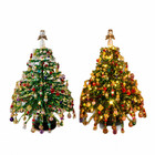 Diy Beaded Christmas Tree Craft Kit With Led Lights Tabletop Ornament Decor Set