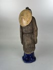 Antique Qing Dynasty Chinese Mudman Fisherman Figure Statue 11    Tall 18-19th C