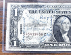 1935 A Us  1 One Dollar Silver Certificate Wwii Hawaii Short Snorter Note 